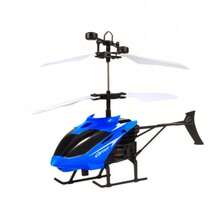 Juguete Dron Helicóptero Control Sensor Recargable - azul-con RC - Ver 3