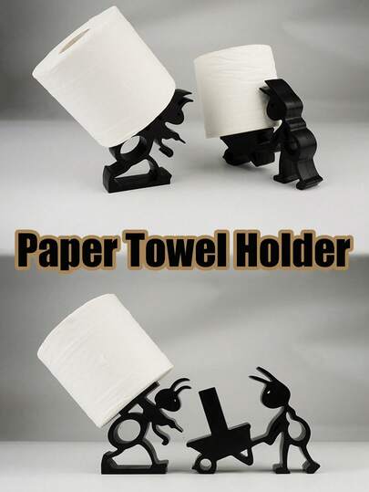 1/2pcs-Simple And Practical Tissue Holder - Cute And Modern Ant Shape, Lively And Playful Animal Design. A Adorable Desktop Organizer For Children, This Elegant Tissue Holder Adds Fun And Style To The Bathroom Space, Suitable For Home Decor, Office Restrooms, Or Any Wash Area. An Ideal Choice For The Family Bathroom.
