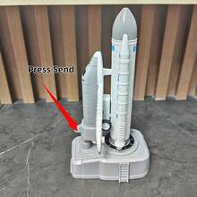 Aerospace Station Spacecraft Rocket (Manually Launchable Rocket) Aerospace Learning Set, Home Decor Display Collection, Educational Toy For Children Boys And Girls, Aviation Aircraft Combination Toy, Spacecraft Model, Children's Birthday Gift - White - View 11