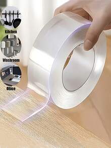 1/2/3/4片装纳米双面胶带，高粘度无痕胶带，加厚透明亚克力纳米胶带 - 可重复使用、无痕、可水洗 - 适用于家庭、办公室和汽车用途，强力胶带 - 白色 - 查看 8