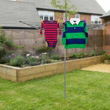 4 ARM 50M ROTARY AIRER OUTDOOR CLOTHES GARDEN WASHING LINE DRYER SPIKE COVER - B - View 6