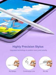 Compatible 10.2" 7th/8th/9th Gen, Air 4th/5th Gen 10.9", Air 11" M2/M3, Pro 11", Air 13", Pro 12.9" (2018-2022) Stylus Pen, 120mAh Battery, High Precision, White - Multicolor - View 8