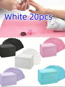 1 Set Disposable Pink/Blue Manicure Desk Mat, 3-Layer Waterproof Foldable Cleaning Pad, Tablecloth, Nail Salon Tissue, Multi-Functional Beauty Tattoo Dental Cleaning Cloth, Waterproof Tablecloth, Nail Art Tools - Multicolor - View 8