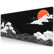Tấm lót chuột chơi game cỡ lớn họa tiết sóng Nhật Bản, thảm trải bàn chơi game, phụ kiện máy tính, tấm lót bàn phím và chuột, thảm văn phòng, tấm lót mở rộng - Chuột Pad - Xem 2