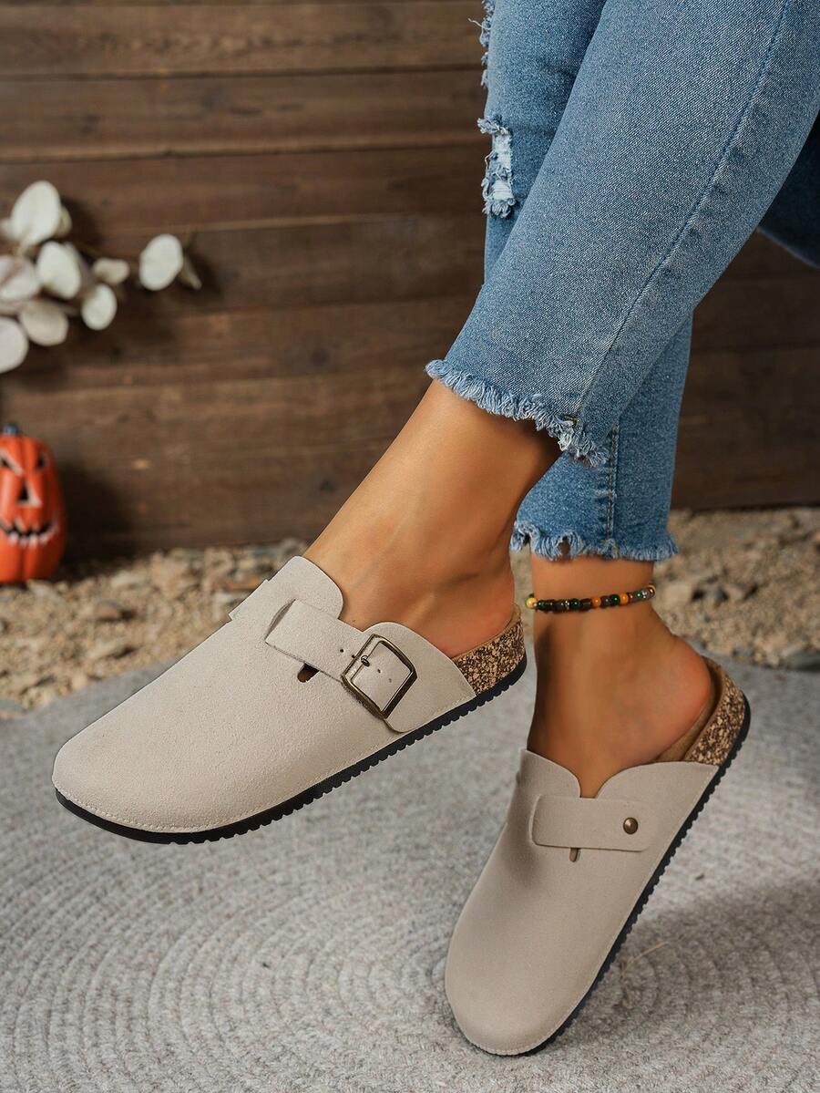 Women's Fashion Slippers, Comfortable Slip-On Mule Slippers For Indoor And Outdoor Wear, Versatile For All Seasons - Grey - View 1