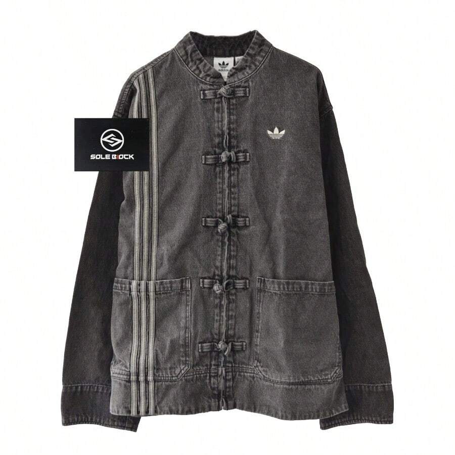 Adidas Originals CNY Year Of Snake Denim Jacket Unisex Denim Black JY8275 - 黑色 - 查看 1