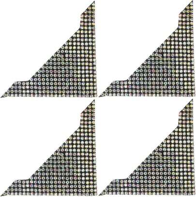 OUNONA Car Door Edge Guards 4Pcs Self-Adhesive Anti-Collision Protective Film With Rhinestone Decoration Car Door Corner Protectors Scratch Guards For Vehicle Doors 2.17X2.17 Inches