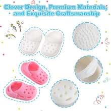 【夏季新品】Laububu 可爱娃娃鞋，适合 4-7 英寸（约 10.2-17.8 厘米）娃娃，高品质娃娃鞋，可搭配 Lububu 娃娃服装和套装，凉鞋 - 彩色 - 查看 9