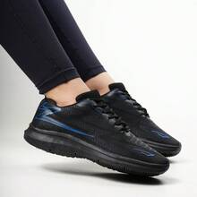 Men's And Women's Fitness Shoes, Black, Lightweight, Comfortable, For Gym, Running, Training, And Walking, Sizes 34 To 43 - RF02 - 黑/藍 SP - 查看 4