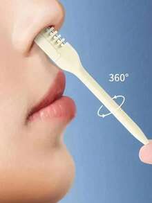 Unisex Gentle & Painless Nose Hair Trimmer Set - Portable Manual 360° Rotating Dual-Head Skin & Facial Hair Precise Grooming Tool - 彩色 - 查看 1