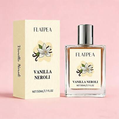 50ml Bruma de fragancia sin alcohol con aroma suave a vainilla y azahar, fresca y duradera todo el día