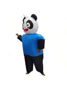Inflatable Panda Costume, Full Body Cartoon Character Cosplay, Stage Performance Outfit - Multicolor - View 4