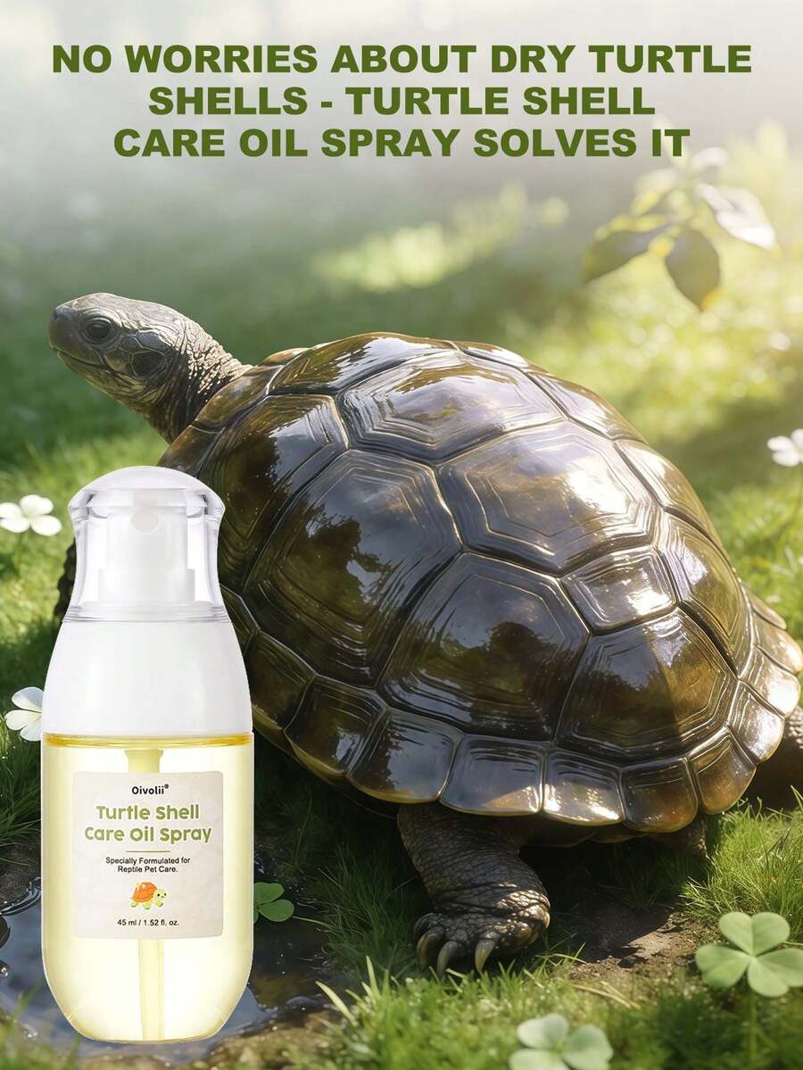 Turtle Shell Oil Spray - Restores Shine & Prevents Cracking, Moisturizing Care For Dry Turtle Shells, Reptile Skin & Shell Conditioner - Tortoise Shell Care Oil - View 1