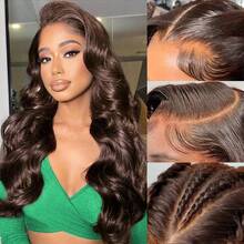 bling hair Perruque Cheveux Humains Body Wave Brun Chocolat 13x4 Lace Frontal 13x6 Lace Front Wig #4 Couleur Soyeux Ondulés Transparent Lace Pre-Plucked Natural Hairline Brazilian Virgin Hair Real Human Hair Wigs 180% Density Glueless Ready To Wear Breathable Cap Long Wavy Hair 18-30 Inch No Shedding Smooth Surface Hair Extension Perruque Femme Naturelle Invisible Lace Frontal Wigs Chocolate Brown Wavy Hair Wig 180% Density Thick Hair Ends Smooth Texture Easy To Install Deep Parting Space Remy Hair Collection Brown Wavy Wig Durable Silk Texture Full Volume Soft Touch Professional Hair Design Wavy Pattern Breathable Elastic Mesh High Quality Swiss Lace Frontal Brun Chocolat Wavy Style - S4 - 查看 6