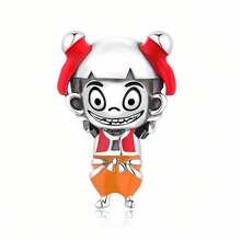 1pc 925 Sterling Silver Cartoon Character Pendant, DIY Jewelry Decoration, Unisex Holiday Gift - Silver - View 2