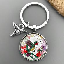 Medvang 1pc Hummingbird Casual Zinc Alloy Keychain, All Season - Antique Silver - View 3