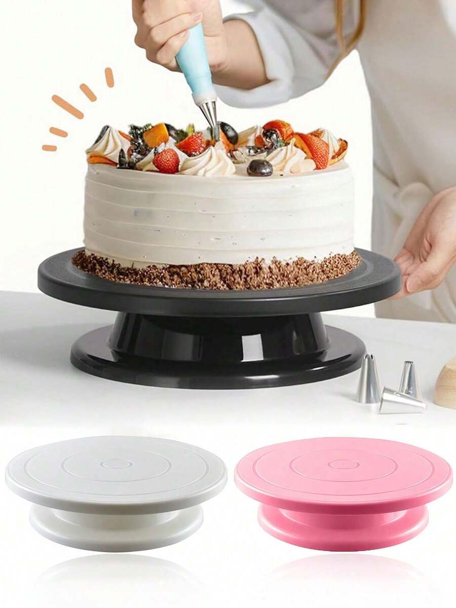 1 chiếc đế xoay, giá đỡ bánh xoay trang trí, giá đỡ xoay nhẹ để vẽ tranh, giá đỡ bánh xoay bằng nhựa, giá đỡ trang trí bánh, giá đỡ bánh tròn chống trượt tự làm, giá đựng kem trang trí bánh xoay. - Nhiều màu - Xem 1