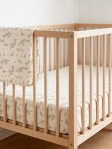 2pcs Baby Crib Bedsheet Set, Neutral Printed & Solid Color, Suitable For Newborn Boys & Girls, Essential For Spring/Summer, Great Gift - Multicolor - View 6