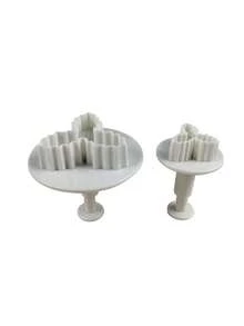 4pcs Plastic Holly Leaf Spring Pressing Mold, Cookie Pressing Cutter, 3D Fondant Cake Embossing Stamp, Plastic Cookie DIY Baking Cake Tool - Multicolor - View 9