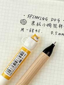 2/4支装旋转小狗造型圆珠笔，可爱动物设计，适用于书写、办公和学习用品 - 小狗轉轉筆 - 查看 3