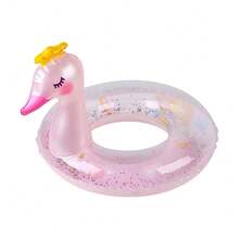Inflatable Swan Crown Sequin Armpit Swim Ring - Multicolor - View 16