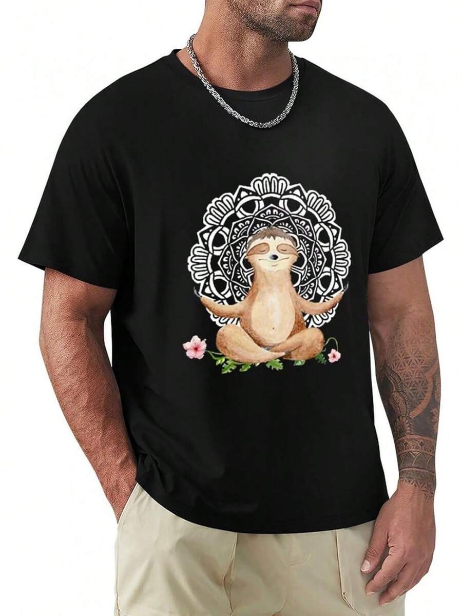 Men Outdoor Tees & Tanks - Black - View 1