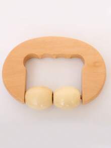 Wooden Massage Roller Set | Handheld Body And Foot Massager For Neck, Back And Legs | Home And Office Dual-Use Muscle Relaxation Tool - Multicolor - View 8