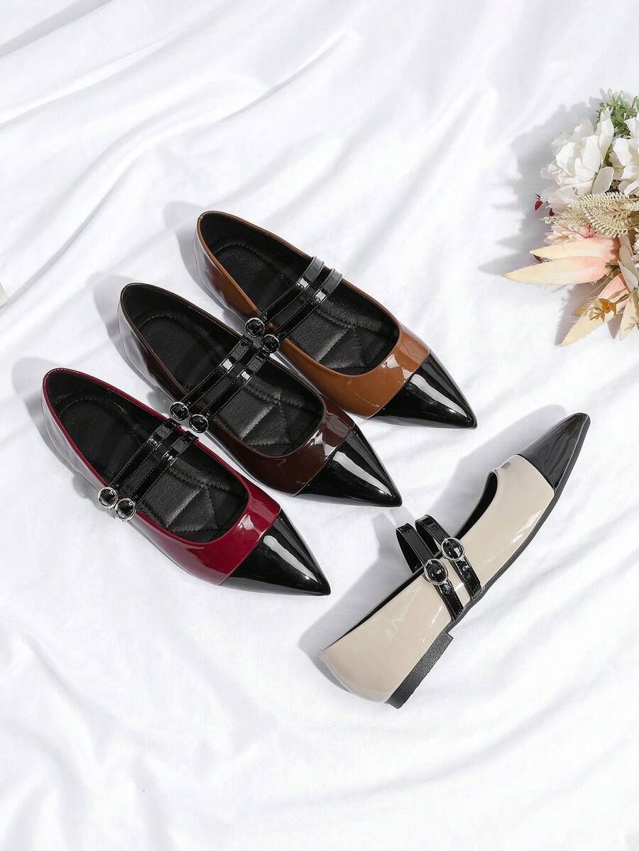 Women's Flat Shoes, Minimalist Versatile Casual Comfortable Shoes For Party - Brown - View 1