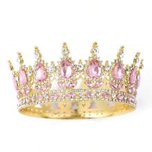 2pcs/Set Baroque Style Bridal Crystal Crown + Shoulder Strap "Birthday Queen" Set, Bridal Crown Headpiece, Wedding/Birthday/Christmas Party, Designed For Women - Multicolor - View 18