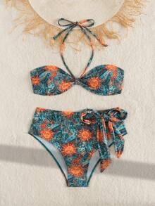 Bộ bikini hai mảnh hở lưng, kiểu yếm, thích hợp cho bãi biển, kỳ nghỉ và mọi mùa. - Nhiều màu - Xem 7
