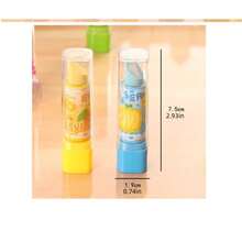 1个卡通口红造型橡皮擦，创意水果设计，可爱文具礼品，适合小学生 - 彩色 - 查看 5