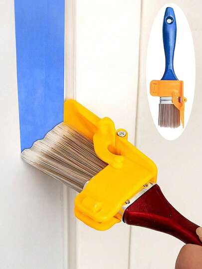 1pc Edge Color Separation Paint Brush, Portable And Durable Lightweight Cleaning Brush, Multi-Purpose Edge Grinding Brush Set, Manual Coating Tool, Sturdy And Durable, Paint Brush With Handle, DIY Tool, Suitable For Frame Wall, Ceiling Edge Decoration, Decorating Walls, Ceilings, Window Frames And Narrow Surfaces, Return To School, School Supplies