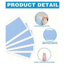The Blue Double-Sided Tape Comes With A Scraper Inside, And The Invisible And Residue Free Transparent Tape Is Easy To Use For Daily Hair Extensions. - View 6