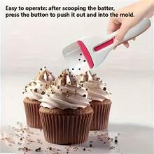 1/2 Pcs Packaging, Push-Pull Discharge Structure, Easy Demolding, Non-Sticky Material, Easy To Clean Without Residue, , Suitable For Cakes, Towers, Brownies, Cookies, Etc., No Assembly Required, Ready To Use Directly, Applicable To Both Home Baking And Professional Baking Scenarios. Non-Sticky Material, Professional Baking Cake Spatula, Simple And Practical Style. - Multicolor - View 3