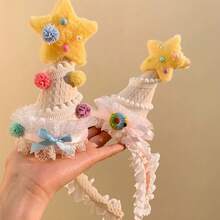 Cute Little Star Birthday Hat, Hair Hoop, Birthday Party Photo Prop, Lolita Cartoon Hair Accessory Hair Band Diadema - Baby Pink - View 3