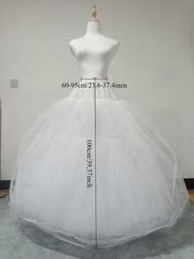 女士康康裙衬裙无裙撑高品质三层六层八层无裙撑舞蹈自由 - 彩色 - 查看 6