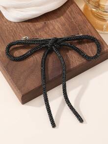 1件女士时尚优雅金/银/黑水晶蝴蝶结发夹，适合日常、节日、派对、婚礼、舞会等场合佩戴 - 彩色 - 查看 13