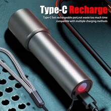 1PC Multifunction LED Flashlight, Long-Range Telescopic Zoom Flashlight, With USB Rechargeable Battery - Multicolor - View 5