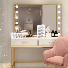 Modern Clear Desk Organizer With Drawer - Perfect For Fashion Glasses, Transparent Acrylic Organizers For Glasses, Cosmetics & Lipstick | Dust-Proof Storage Solution, Featuring 4 Drawers Suitable For Bathroom, Dormitory, Desk, Countertop, Or Office Use, Cute Office Supplies, Separate Compartments, Gift - Xem 4