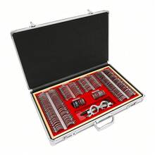 Aohuada 266-Piece Trial Lens Set For Optometry - Professional Refraction Kit Includes Trial Frame, Comprehensive Lens Range For Testing Myopia, Hyperopia, Astigmatism, Durable & Protective Case - Silver, Red - View 11