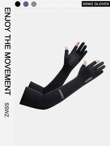 BAMANSHI UPF50+ Sun Protection Arm Sleeves With Gloves | Touchscreen, Anti-Slip, Ice Silk | For Driving, Cycling, Golf, Fishing | Women's Summer Outdoor - Multicolor - View 1