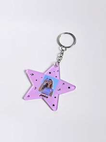 1pc Customizable Star Keychain, Customize Photo And Text Kids Bag Keychain, School Bag Keychain, Name Bag Tag, Personalised Bag Tag, Kids Key Ring, Name Tag, Personalized Gifts - Multicolor - View 9