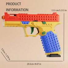 Juguetes de pistolas de balas suaves, Juego de agarre de bloques de construcción tácticos DIY, Kit de juego de construcción de bloques divertido con soporte de exhibición para adultos, Kit creativo de agarre de construcción para juegos de tiro al aire libre - Multicolor - Ver 5