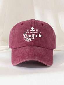 1pc Unisex Letter Print "DONJULIO" Decorative Vintage Washed Baseball Cap, Trucker Cap, Dad Hat, Suitable For Outdoor, Travel, Hiking, Beach - Multicolor - View 3