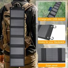 Portable Solar Charger With Monocrystalline Solar Panel - 6X Solar Power, Fast Charging, Compact Charger For Smartphones, Tablets, Laptops - Outdoor & Emergency Power Supply - Black - View 4