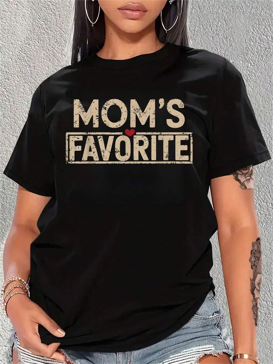 Mom's Favorite Mother's Day-Shirt - Black - View 1