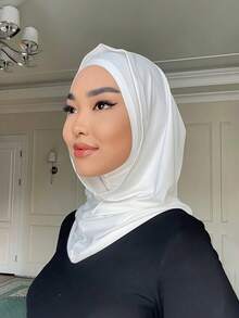 1 chiếc khăn trùm đầu nữ màu trơn kiểu Balaclava, khăn giữ ấm cổ, băng đô co giãn, thoáng khí, thoải mái, co giãn, vành rộng, thấm hút mồ hôi, đa chức năng, khăn thể thao thời trang tối giản, mũ trùm đầu và băng đô đi kèm, thích hợp cho bãi biển, kỳ nghỉ. - Nhiều màu - Xem 11
