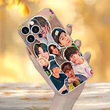 Selfie alegre de miembros de , tema colorido.funda de teléfono Fundas compatibles con ,Apple,VIVO,OPPO,,, y Honor.Fabricadas en silicona TPU,ofrecen protección contra golpes y caídas. - transparente - Ver 6