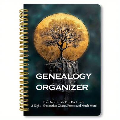 Family Tree Compilation Handbook, Family History Record Book With Organizational Chart, Ideal Gift For Family Research And Ancestor Records, Heritage Preservation Collection Album, Size 5.5 X 8.3 Inches