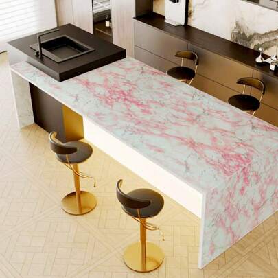 Pink Marble Wallpaper To Enhance Happiness At Home, Ideal For Refreshing Vanity, Uplifting Mood, Decoration For Living Room, Kitchen, Bedroom, Home And Dorm, PVC Wallpaper